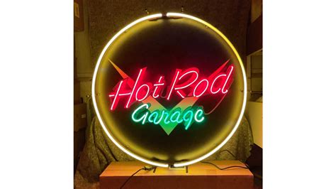 Hot Rod Garage Single Sided Neon Sign For Sale At Auction Mecum Auctions
