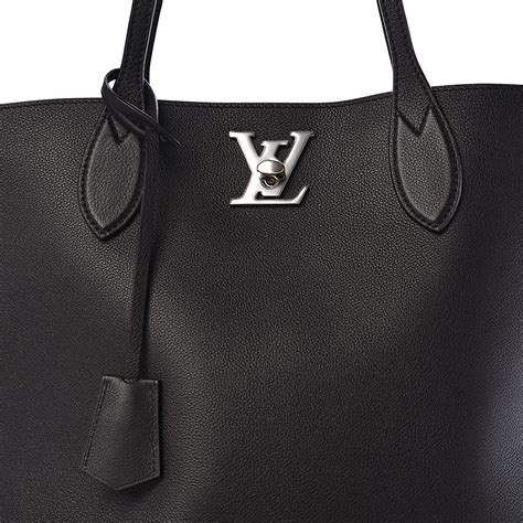 Louis Vuitton Calfskin Lockme Go Tote Black 543932