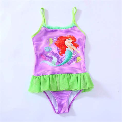 Girl Girls Kids Purple Swimwear Swimmer Bather Swimsuit Sz 45 67 810
