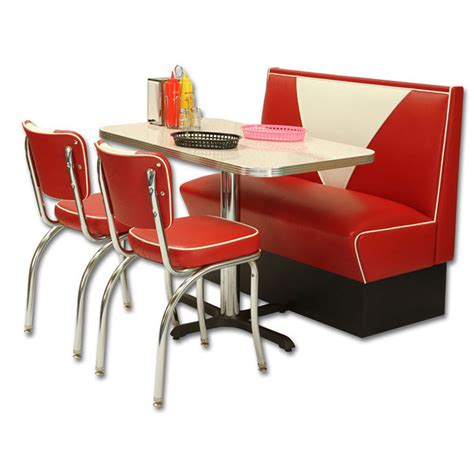 American Midcentury Retro Restaurant Dining Table And Chair Set