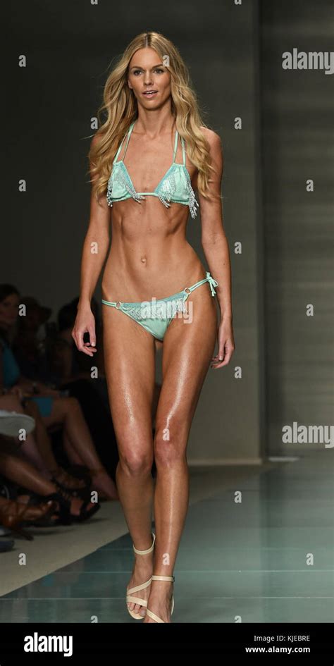 Miami Beach Fl July 14 Models Walk The Runway At Du Aqua Swim Runway Show During Art Hearts