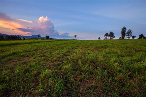 Beautiful Mountain Scenery Sunset At Thung Salang Luang National Park