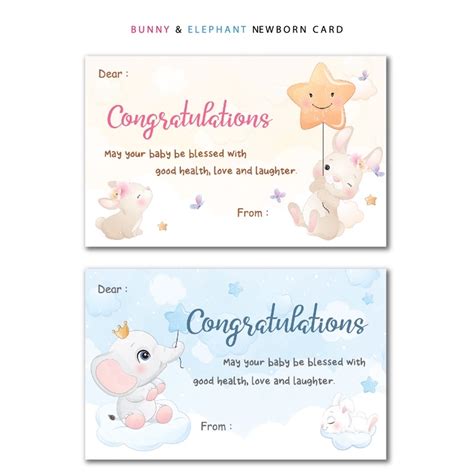 Jual Kartu Ucapan Anak Newborn Baby Card Baby Wishes Greeting Cards