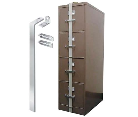 Hpc security locking bars for file cabinets are quickly installed on steel or wood file, blueprint, or tool cabinets. HPC-SLB-44 Security Locking Bars for 4-Drawer Filing Cabinet