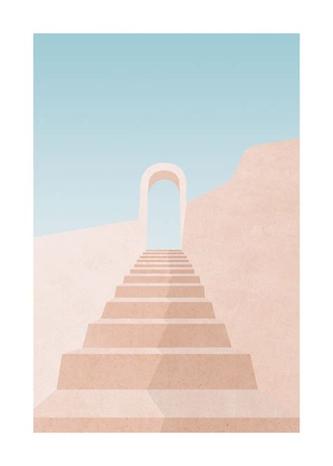 Graphic Staircase Poster