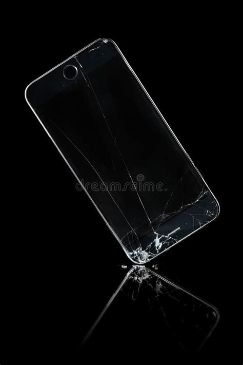 Broken Phone With A Shattered Screen Stock Image Image Of Broken