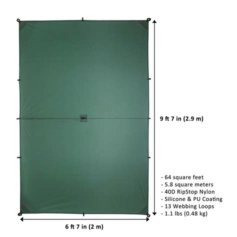 Lightweight Guide Sil Tarp For Camping 10x7 Gear Out Here
