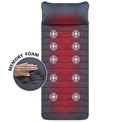 snailax memory foam massage mat with heat 6 therapy heating pad 10 vibration mo snailax good