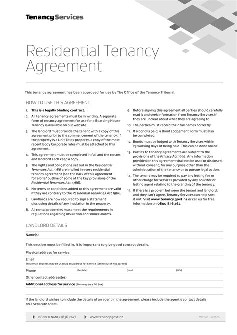 Residential Tenancy Agreement Templates At Allbusinesstemplates Com