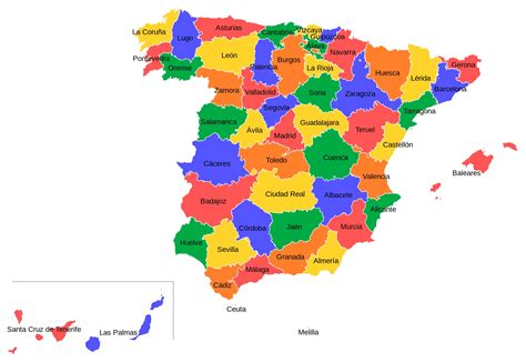Provincias De España Tamaño Completo Ex