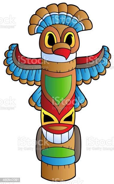 Tall Indian Totem Stock Illustration Download Image Now Art Art And Craft Art Product Istock