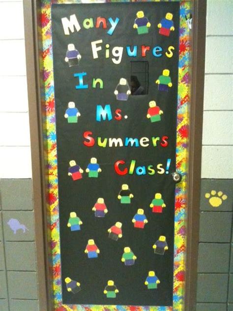 A Door Decorated With Legos And The Words Many Figures In Mss Summer