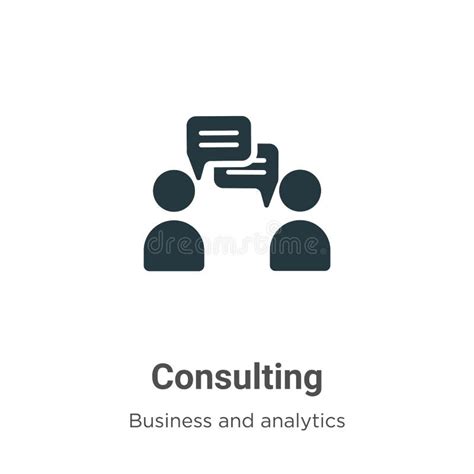 Consulting Vector Icon On White Background Flat Vector Consulting Icon