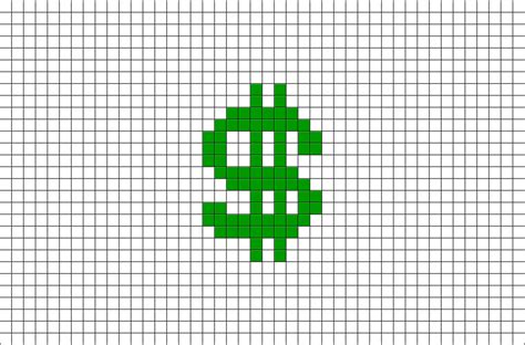 Dollar Sign Pixel Art Easy Pixel Art Pixel Art Pattern Pixel Art