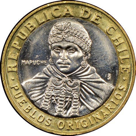 Observación Preocupado Autómata Republica De Chile 100 Pesos Bisonte