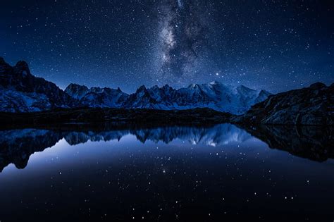 1080x2340px Free Download Hd Wallpaper Space Stars Mountains