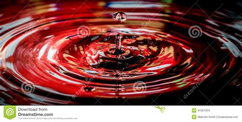 Splashing Red Water Drops Stock Photo Image Of Decorative 41061004