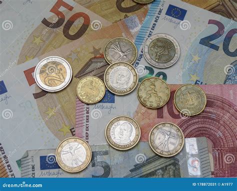 Euro Notes And Coins European Union Stock Image Image Of Sell Euros