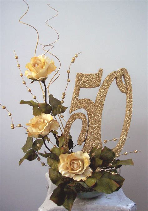 50th Anniversary Table Decorations 50th Centerpieces Wit 50th
