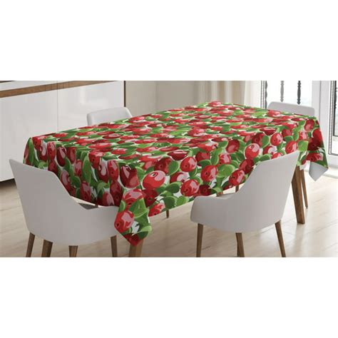 Apple Tablecloth Red Apples And Green Leaves Organic Food Garden