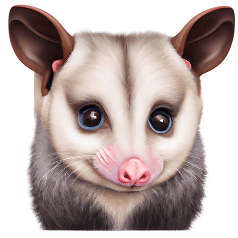 Adorably Cute Opossum · Creative Fabrica