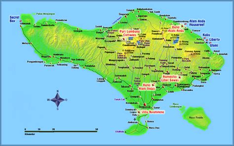 Peta Objek Wisata Provinsi Bali Tempat Wisata Indonesia