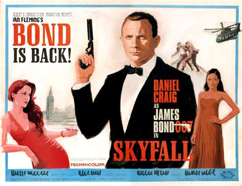 Illustrated 007 The Art Of James Bond Skyfall Poster Concept