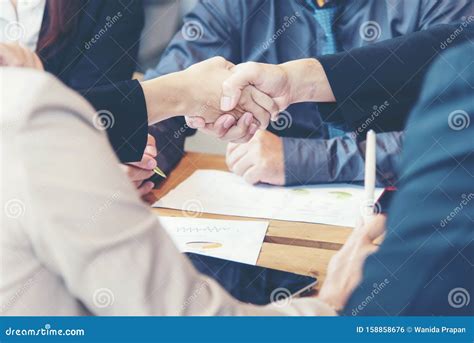Close Up Hands Businessman And Partner Working Of Business People Join