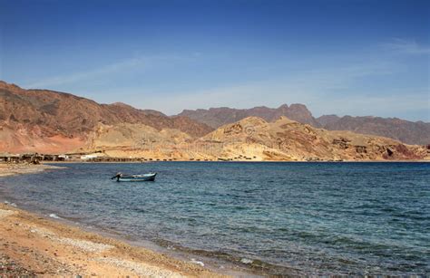 Red Sea Coast With Mountains Egypt Nuweiba Stock Photo Image Of