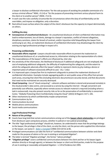 Ethics Study Notes | LAWS 2015 - Professional Responsibility and Legal