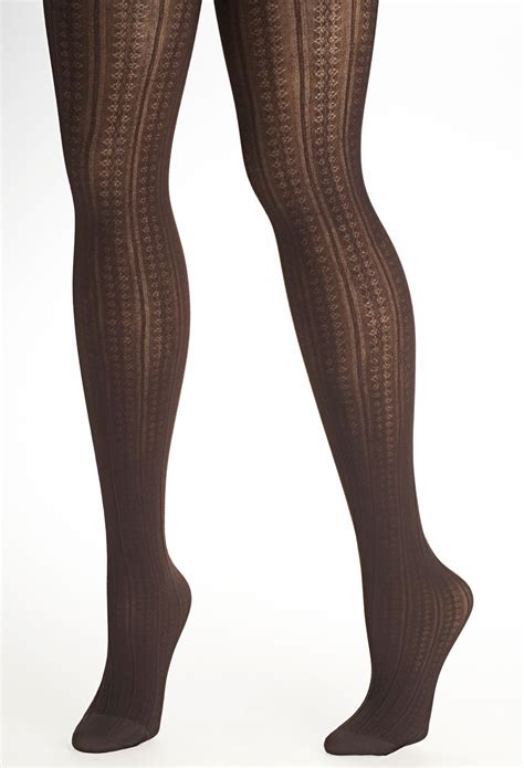 Plus Size Brown Cableknit Tight Plus Size Tights Avenue Size Ab