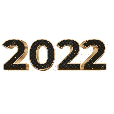 Golden New Year Vector Png Images Happy New Year Golden 2022 Text