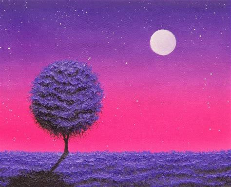 Bing Art By Rachel Bingaman Night Landscape Painting Moon Painting