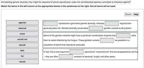 Solved Considering Genetic Diversity How Might The Absence Chegg Hot Sex Picture