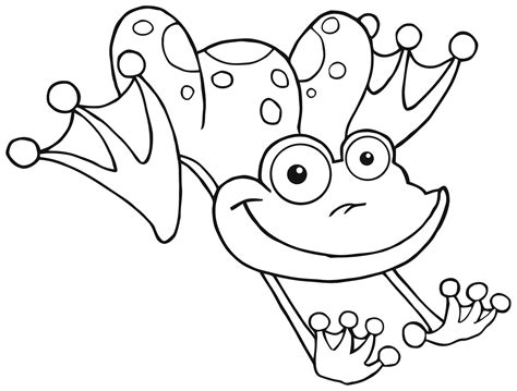 Frog Image To Download And Color Frogs Kids Coloring Pages