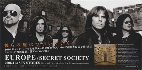 Europe Secret Society Japanese Promo Display 462257