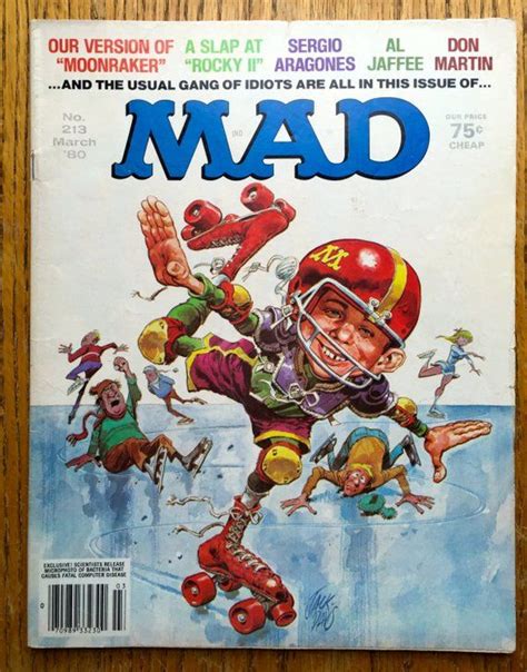 March 1980 Mad Magazine Rocky Ii No 213 Issue Etsy Mad Magazine