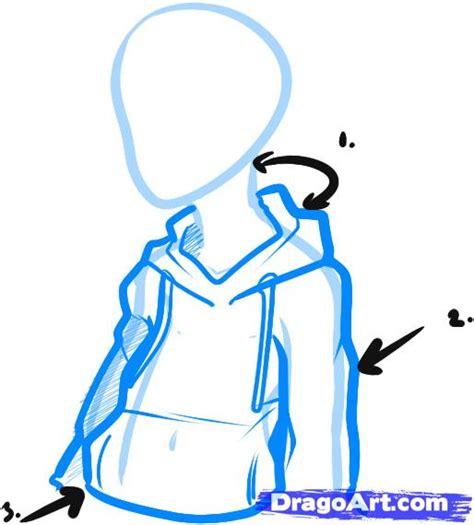 How To Draw A Hoodie Draw Hoodies Step By Step Fashion