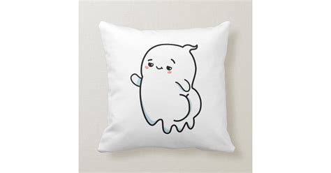 Cute Kawaii Bootylicious Ghost Throw Pillow