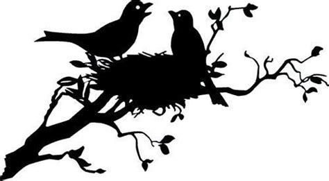 Image Result For Nest Silhouette New Home Cards Silhouette Birds