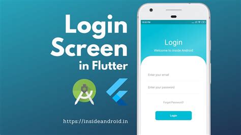 Create Flutter Login Screen In Android Studio Flutter Tutorials Youtube
