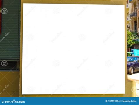 Blank Advertisement Banner Ad Template Mock Up Isolated Clipping Path