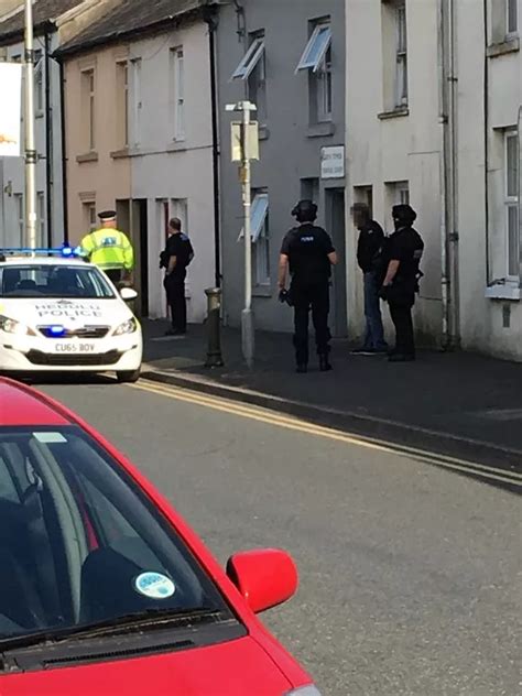 Armed Police Swoop On Carmarthen Street As Man Shouts I Am Not A