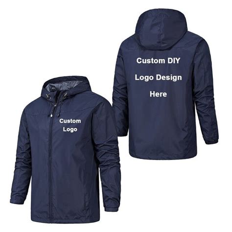 Spring Autumn Custom Logo Design Men Jacket Diy Printing Zipper Coat