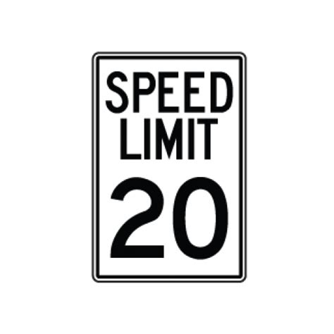 Speed Limit 20 Sign 500x500 Sports Backers