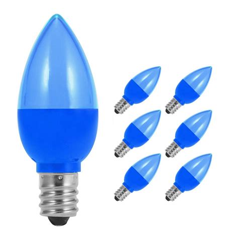 Night Light Bulbs 1w Led Bulb C7 Candelabra E12 Base Led Bulb Blue