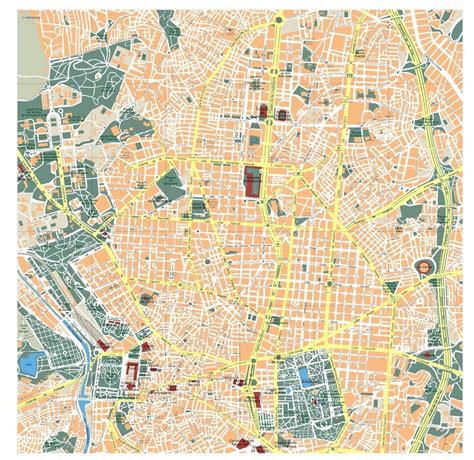 Madrid Vector Map Eps Illustrator Map Vector Maps The Best Porn Website