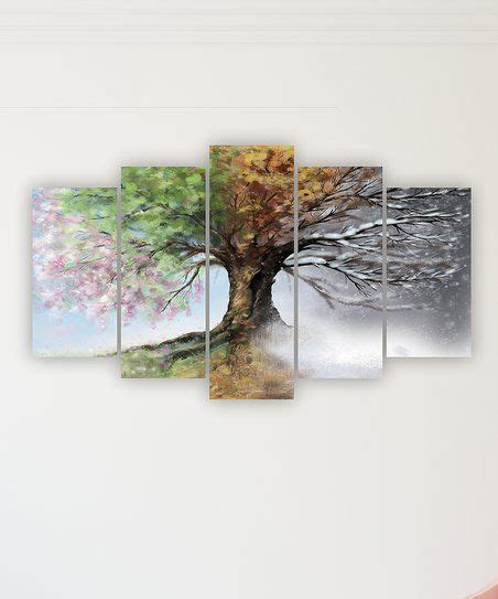 My Beautiful Home Four Seasons Tree Five Panel Wall Art Set Zulily