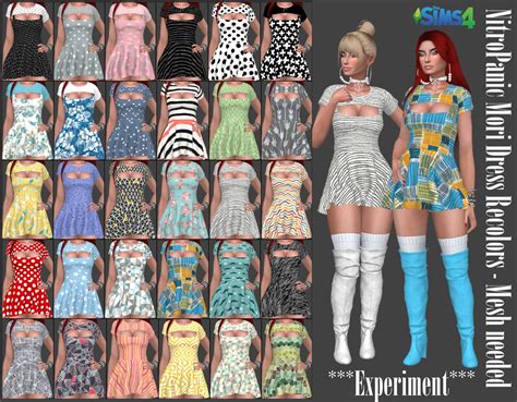Annetts Sims 4 Welt Experiment Nitropanic Mori Dress Recolors