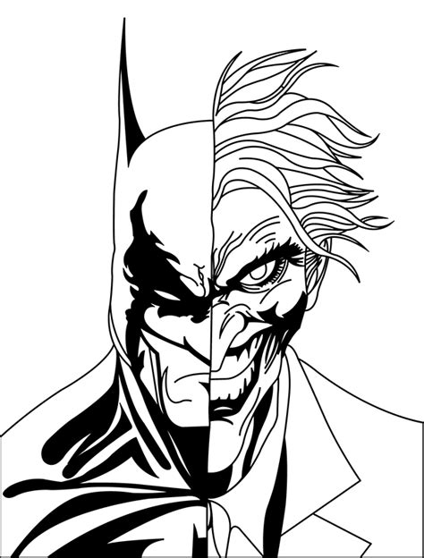 Images Of The Joker And Batman Outlines Clipart Best